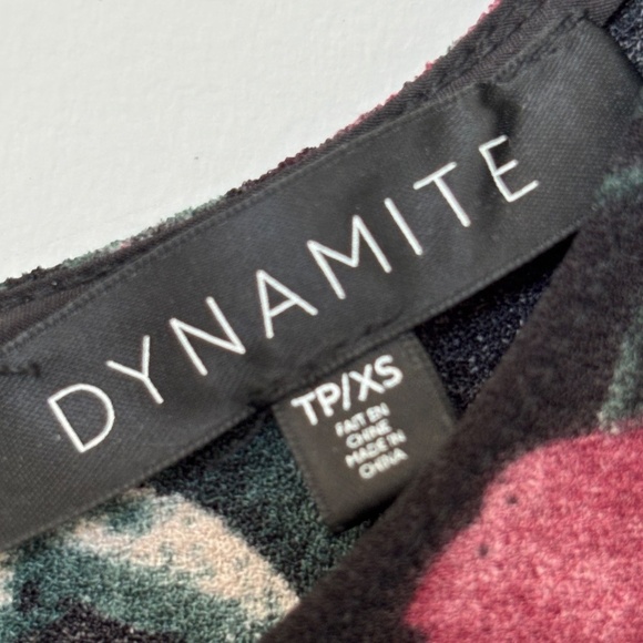 Dynamite Dress Fit and Flare Sleeveless Black Floral Size XS - Picture 5 of 6